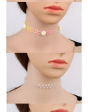 Mermaid Tattoo Necklace Set Colorful Jewelry Party Gift