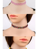 Mermaid Tattoo Necklace Set Colorful Jewelry Party Gift