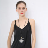 Boho Geometry Charm Necklace Long Chain Pendant Jewelry