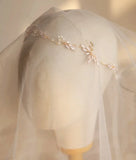 Boho Leaf Bridal Hair Comb Wedding Headband Hair Accessories Freshwater Pearls