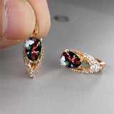 Boho Tiny Earrings Multicolor Zircon Hoop Earrings