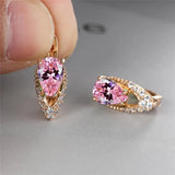 Boho Tiny Earrings Multicolor Zircon Hoop Earrings