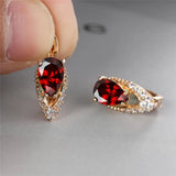 Boho Tiny Earrings Multicolor Zircon Hoop Earrings