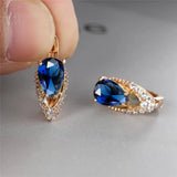 Boho Tiny Earrings Multicolor Zircon Hoop Earrings