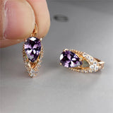 Boho Tiny Earrings Multicolor Zircon Hoop Earrings