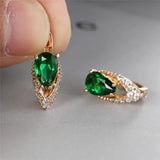 Boho Tiny Earrings Multicolor Zircon Hoop Earrings