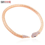Boho Crystal Snake Choker Necklace Women Rhinestone Collar Bijoux Jewelry