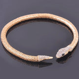 Boho Crystal Snake Choker Necklace Women Rhinestone Collar Bijoux Jewelry
