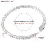 Boho Crystal Snake Choker Necklace Women Rhinestone Collar Bijoux Jewelry