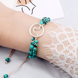 Boho Beaded Bracelet Natural Stone OM Tree Of Life Pendant Charm Yoga Jewelry