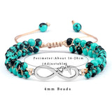 Boho Beaded Bracelet Natural Stone OM Tree Of Life Pendant Charm Yoga Jewelry