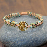 Boho Stone String Bracelets Yoga Tree Charms Couples Bracelet