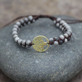 Boho Stone String Bracelets Yoga Tree Charms Couples Bracelet