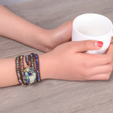Boho High End Hematite Crystal Bracelet for Men Women