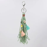 Boho Keychain for Women Multilayer Tassel Shell Key Chain Car Accessories