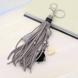 Boho Keychain for Women Multilayer Tassel Shell Key Chain Car Accessories