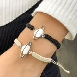 Boho Woven Bracelet Set Heart Shell Couple Bracelet Set