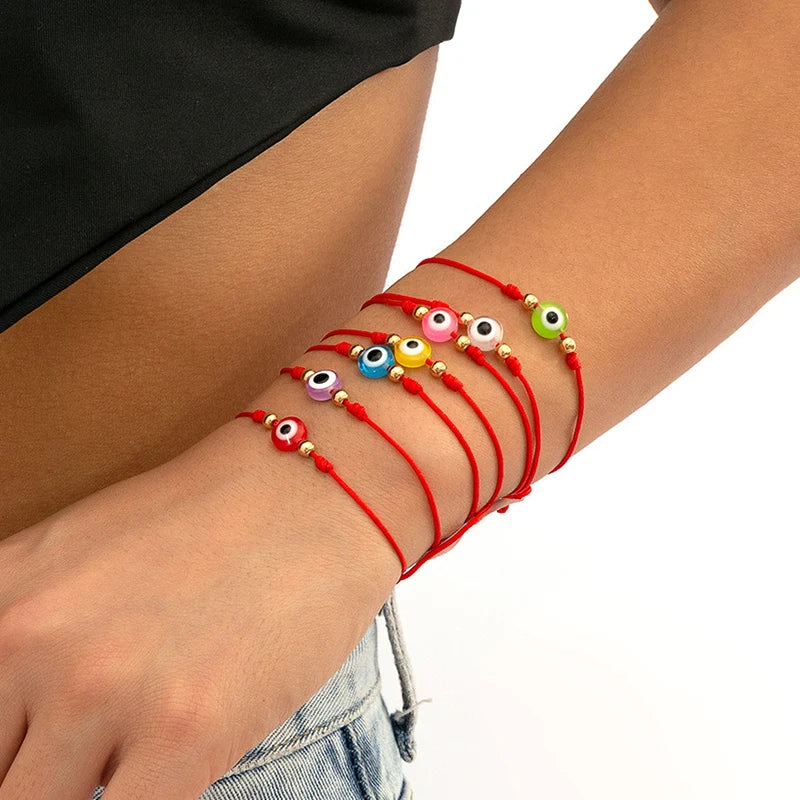 Boho Woven Bracelet Set Heart Shell Couple Bracelet Set