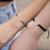 Boho Woven Bracelet Set Heart Shell Couple Bracelet Set