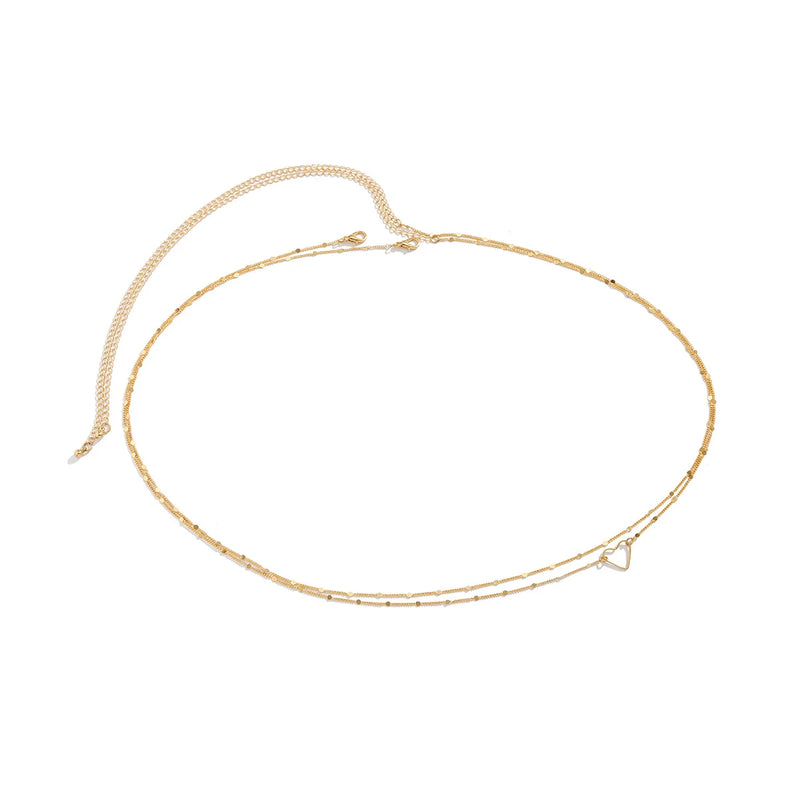 Boho Heart Waist Chain Metal Beach Jewelry