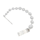 Boho Pearl Bead Hair Clips Hair Extension Chain Hairband