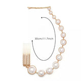 Boho Pearl Bead Hair Clips Hair Extension Chain Hairband