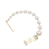Boho Pearl Bead Hair Clips Hair Extension Chain Hairband