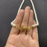 Boho Pearl Chain Necklace for Women Choker Collar Wedding Jewelry Gift