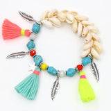 Boho Stone Shell Anklet for Women Beach Accessories