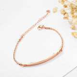 Boho Titanium Steel Engrave Name Bracelets for Women Girls Chain Fine Jewelry