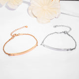 Boho Titanium Steel Engrave Name Bracelets for Women Girls Chain Fine Jewelry