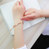 Boho Titanium Steel Engrave Name Bracelets for Women Girls Chain Fine Jewelry