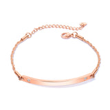 Boho Titanium Steel Engrave Name Bracelets for Women Girls Chain Fine Jewelry