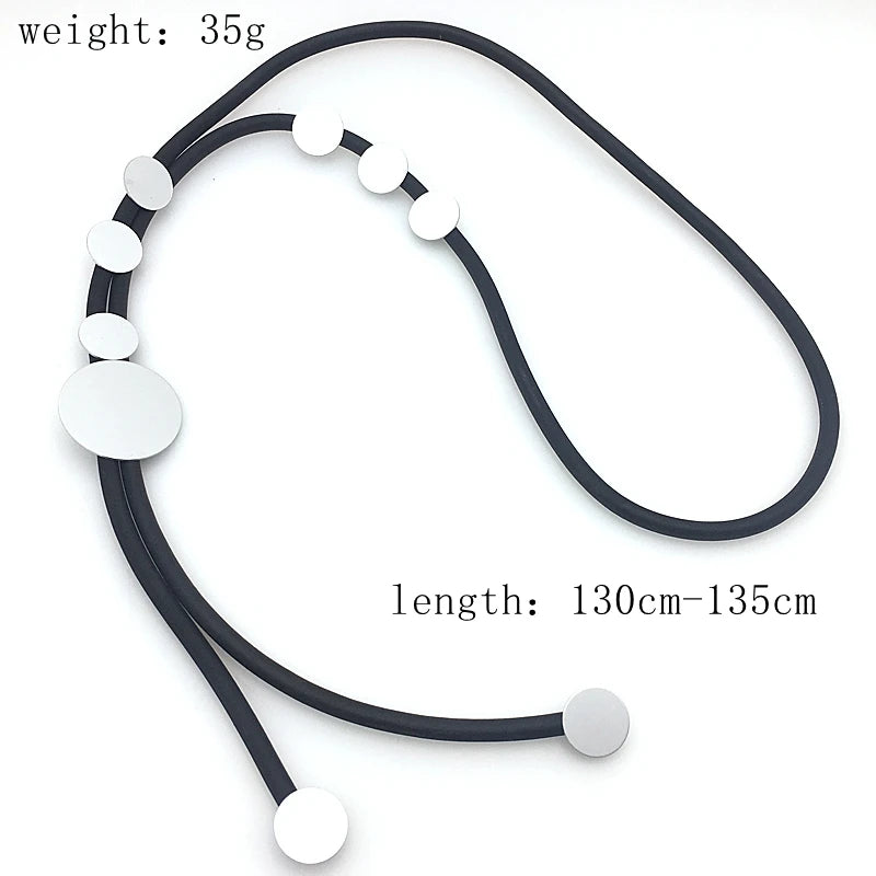 Boho Long Necklace Rubber Necklace Everyday Jewelry for Women