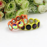 Boho Punk Friendship Enamel Bracelet Elastic Beads Charm Bracelet