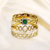 Boho Wedding Eye Ring Stainless Steel Bangle