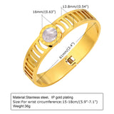 Boho Wedding Eye Ring Stainless Steel Bangle