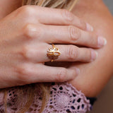Boho Monogram Ring Vintage Anillos Gothic Jewelry