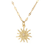 Boho Moon Star Sun Rainbow Necklace Long Chain Collars
