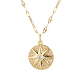 Boho Moon Star Sun Rainbow Necklace Long Chain Collars