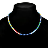 Boho Multicolor Metal Necklaces Choker Beads Pendant Statement Necklace