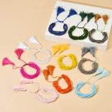 Boho Multilayer Faceted Glass Bracelets For Women Gift Mexican Tassel Pulseras