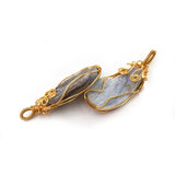 Boho Agate Pendant for DIY Necklace Earrings Jewelry