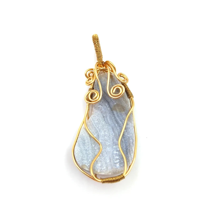 Boho Agate Pendant for DIY Necklace Earrings Jewelry