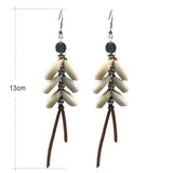 Boho Cowrie Shell Long Earrings for Women Bohemian Dangle Jewelry