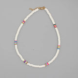 Boho Natural Pearl Necklace Soft Clay Beads Choker Beach Jewelry Gift