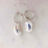 Boho Natural Freshwater Pearl Earrings Baroque Large Pearl Women's Earrings