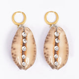 Boho Seashells Cowrie Shell Drop Earrings
