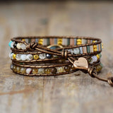 Boho Labradorite Wrap Bracelet for Women