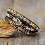 Boho Labradorite Wrap Bracelet for Women
